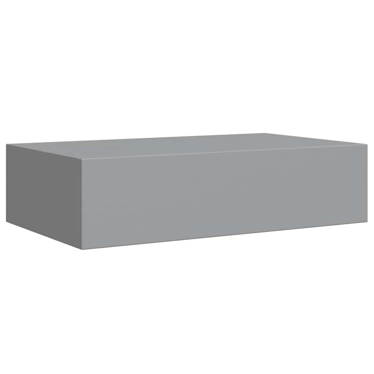 vidaXL Półka ścienna z szufladą, szara, 40 x 23,5 x 10 cm, MDF