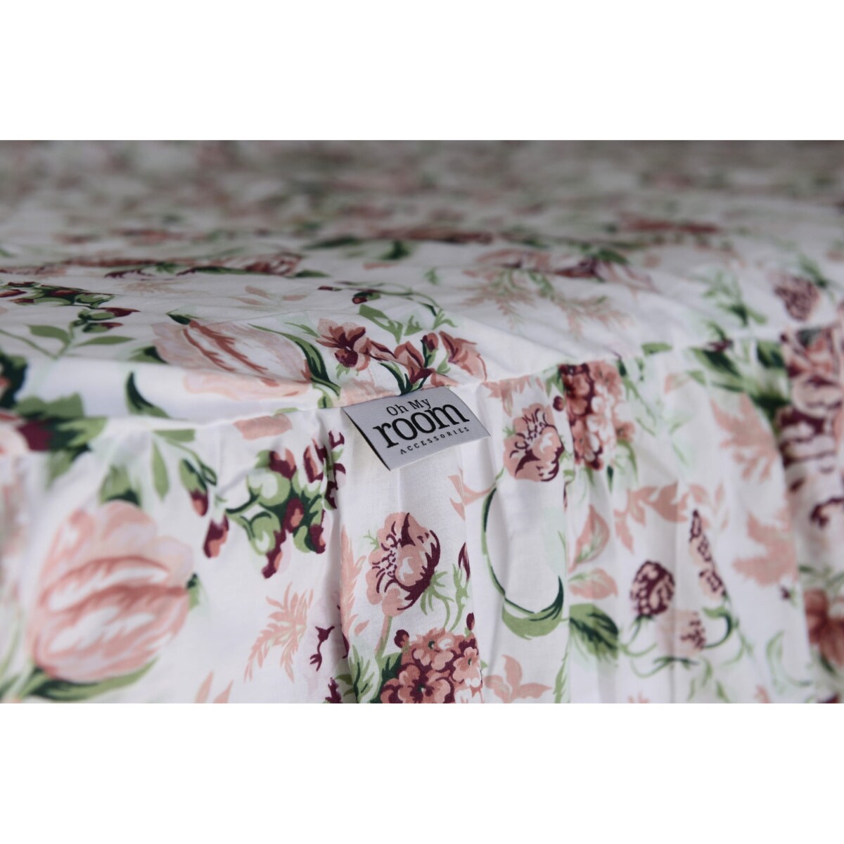 Prześcieradło z falbanką - retro kwiaty 220/200
