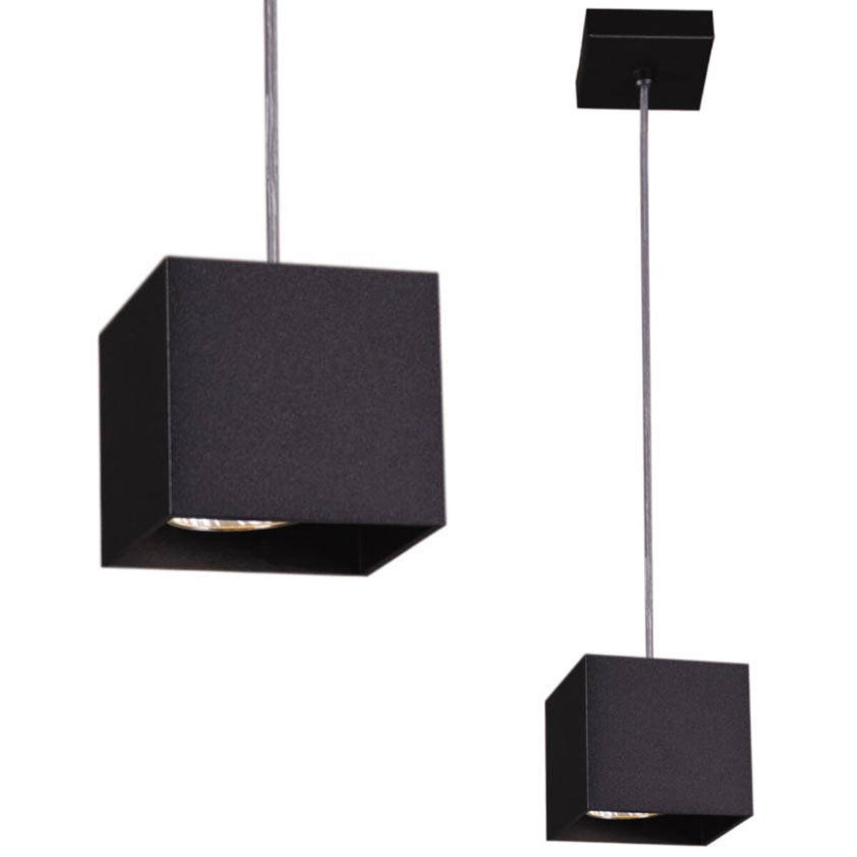 LAMPA wisząca K-4250 Kaja metalowa OPRAWA zwis kostka czarna
