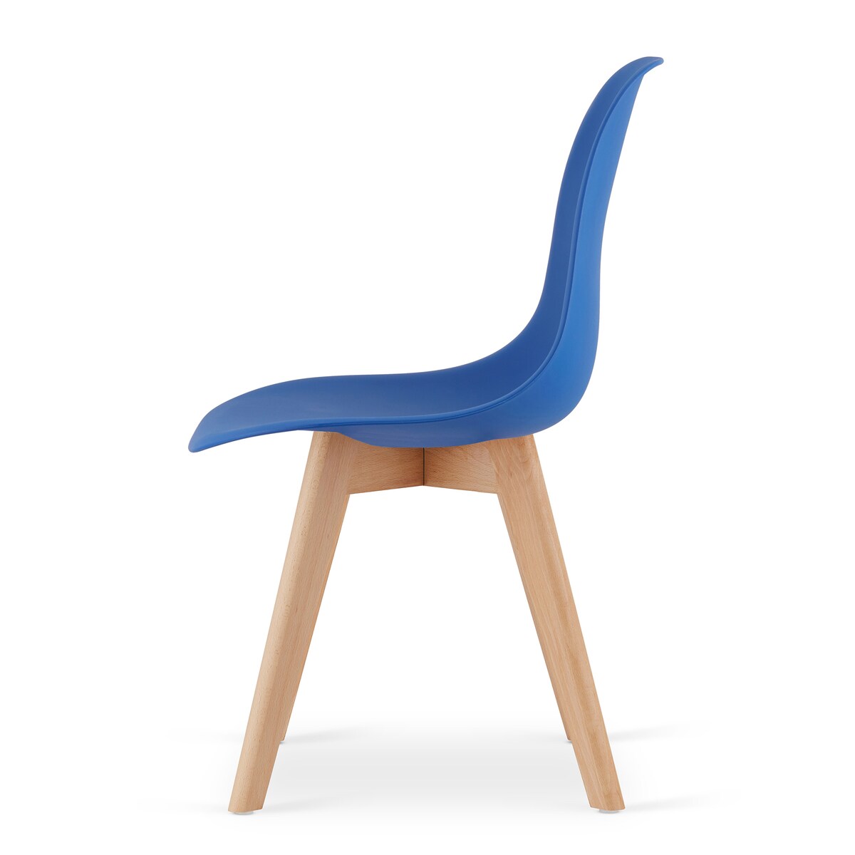 Krzesło do jadalni Kito Niebieskie, Nogi Naturalne 4 szt.