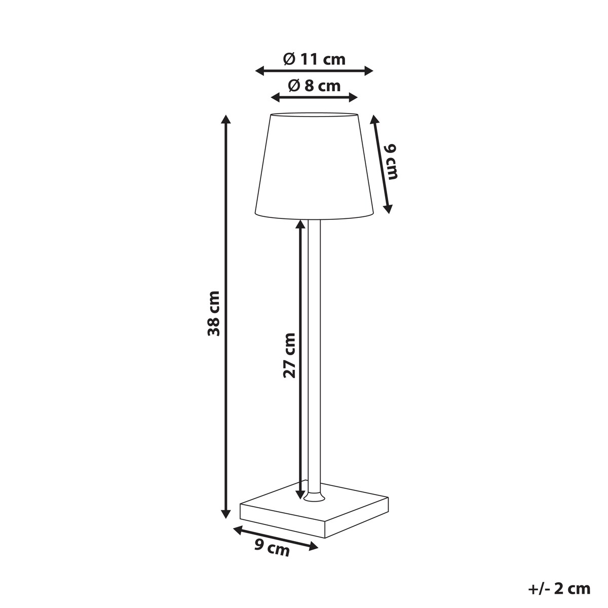 Bezprzewodowa lampa stołowa LED ABARO Ze ściemniaczem Metal Złoty