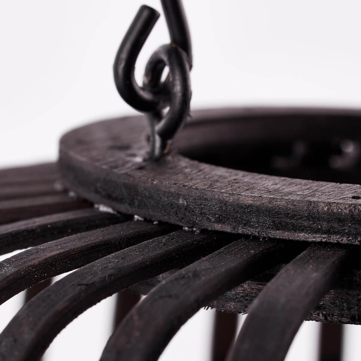 Bambusowa lampa stołowa Woodrow 93062/76 Brilliant lampion czarny