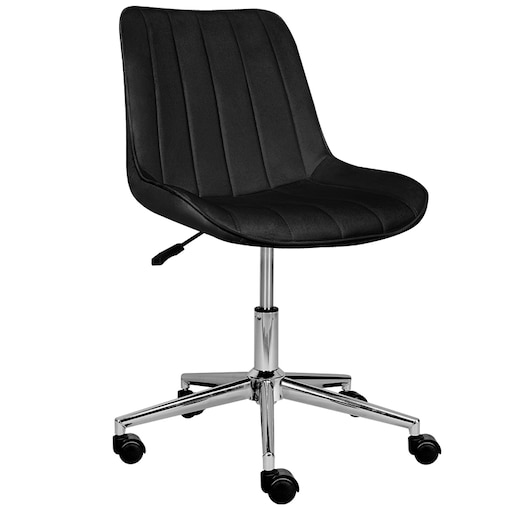 Krzesło biurowe obrotowe do biura welur czarne