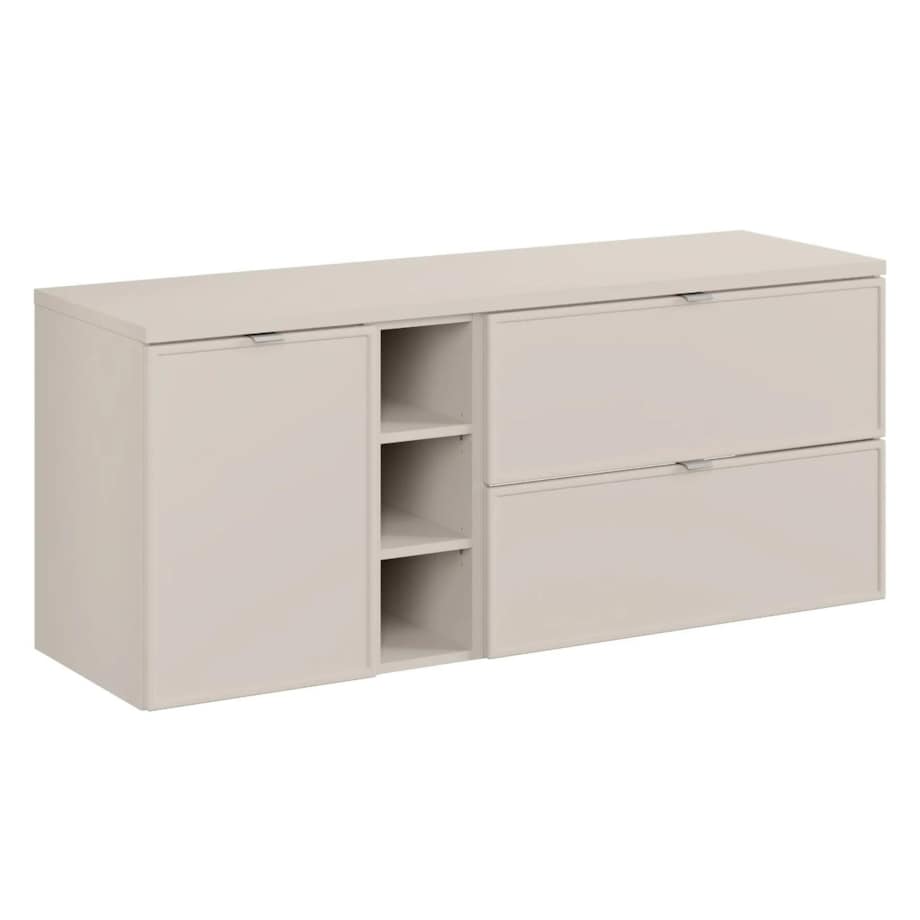 Szafka pod umywalkę nablatową BELLA CASHMERE 80cm kaszmir - zestaw z blatem 140cm