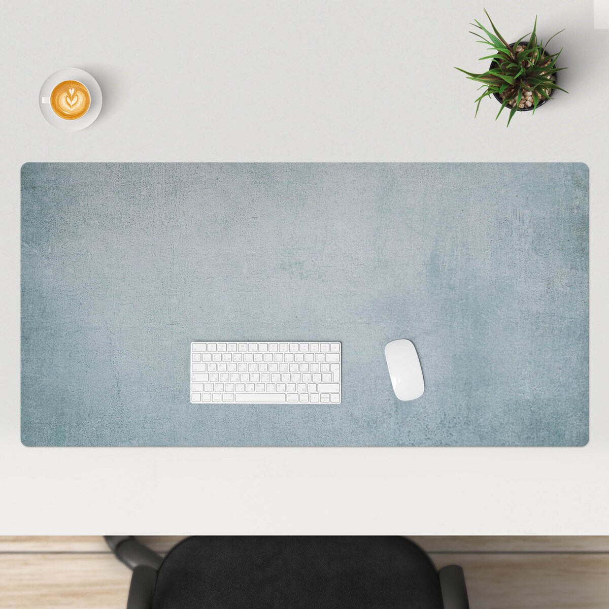 Turkusowa mata na biurko Subtelna tekstura tła, 120x60 cm