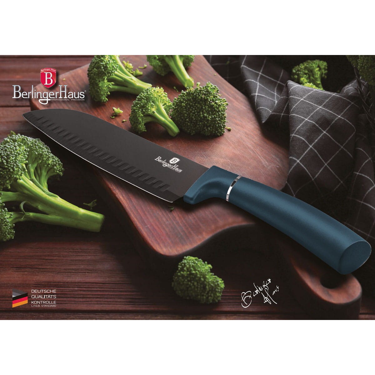 Zestaw noży z listwą magnetyczną 6 elementów BERLINGER HAUS Aquamarine