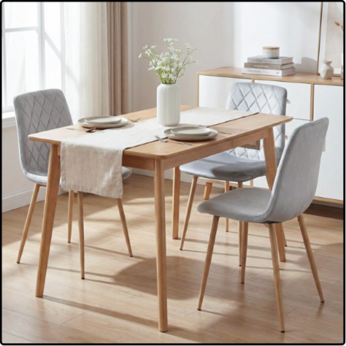 Krzesło tapicerowane welurowe do salonu kuchni jadalni velvet loft szare jasne nogi