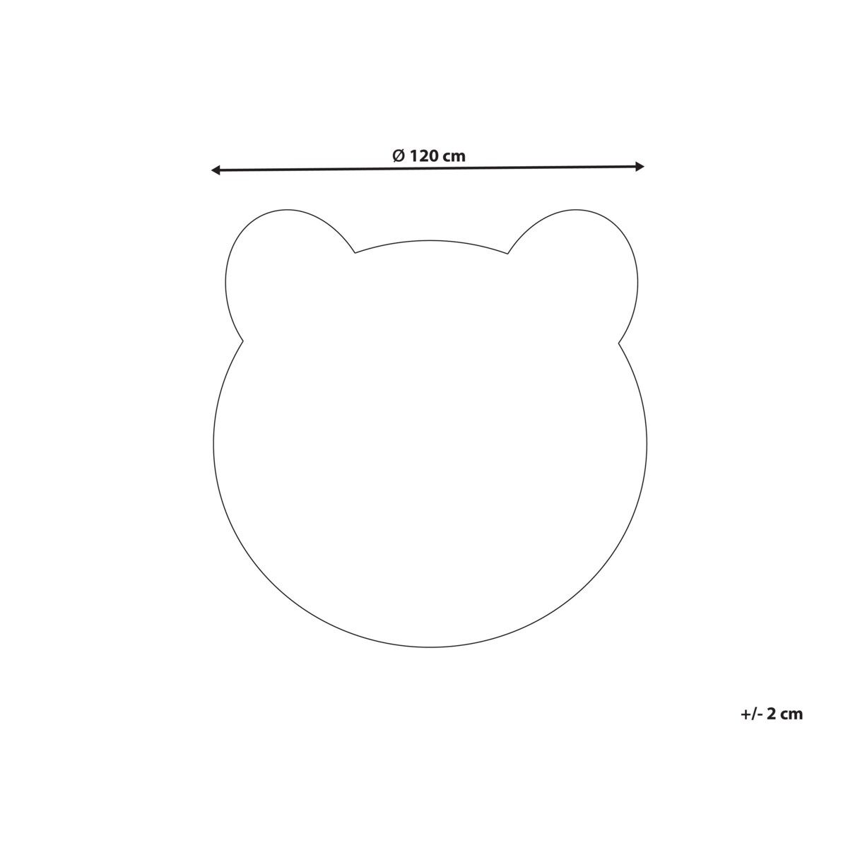 Dywan dziecięcy miś ⌀ 120 cm brązowy COLARGOL