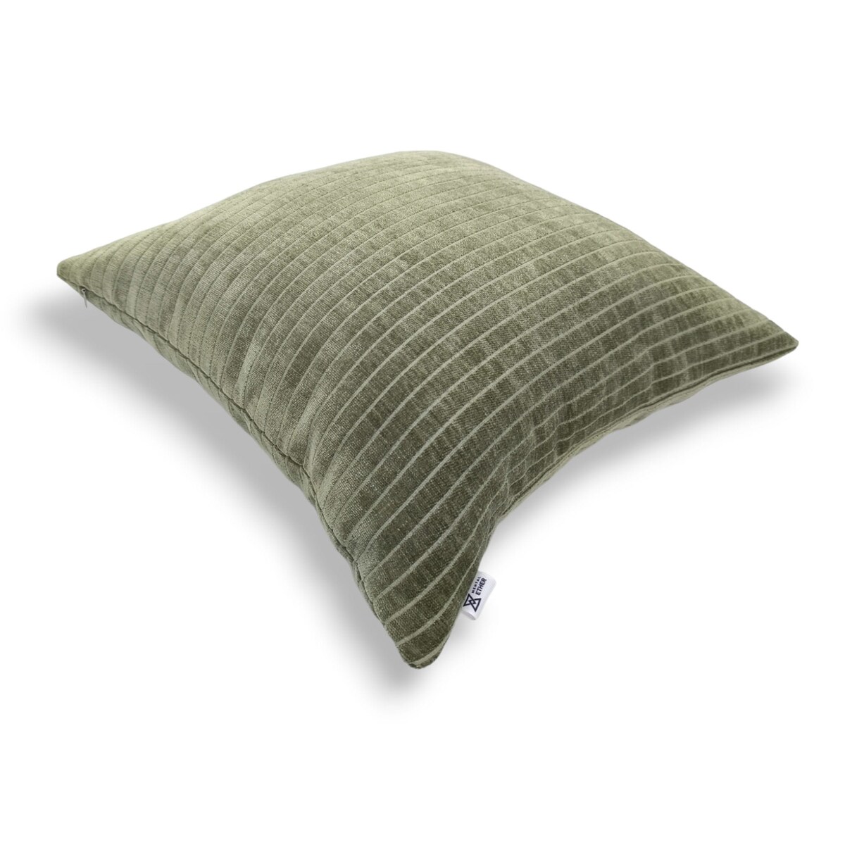 Zielona poduszka dekoracyjna w prążki 45x45 Lines