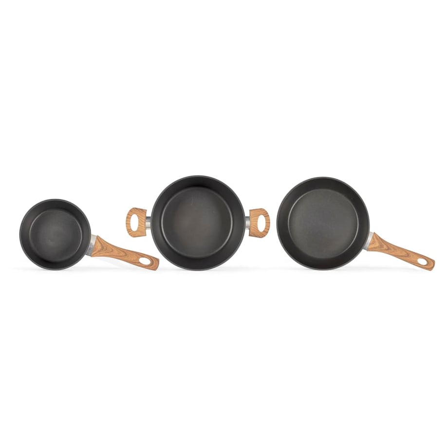 Livoo 5-częściowy zestaw garnków i patelni, aluminiowy, czarny