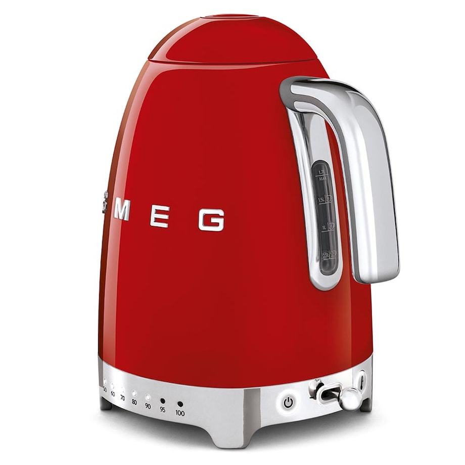Czajnik elektryczny z regulacją temperatury czerwony 50's Style,  SMEG