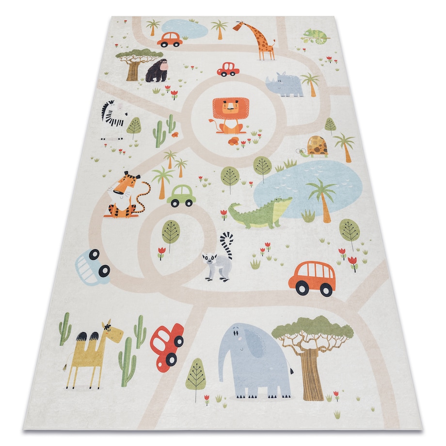 Dywan do prania BAMBINO 1165 Zoo, dla dzieci, 120x170 cm