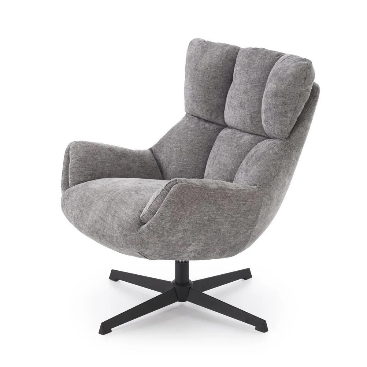 Fotel tapicerowany ORINOKO szary obracany