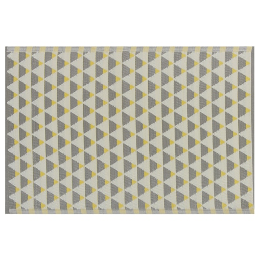 Dywan zewnętrzny 120 x 180 cm szaro-żółty HISAR