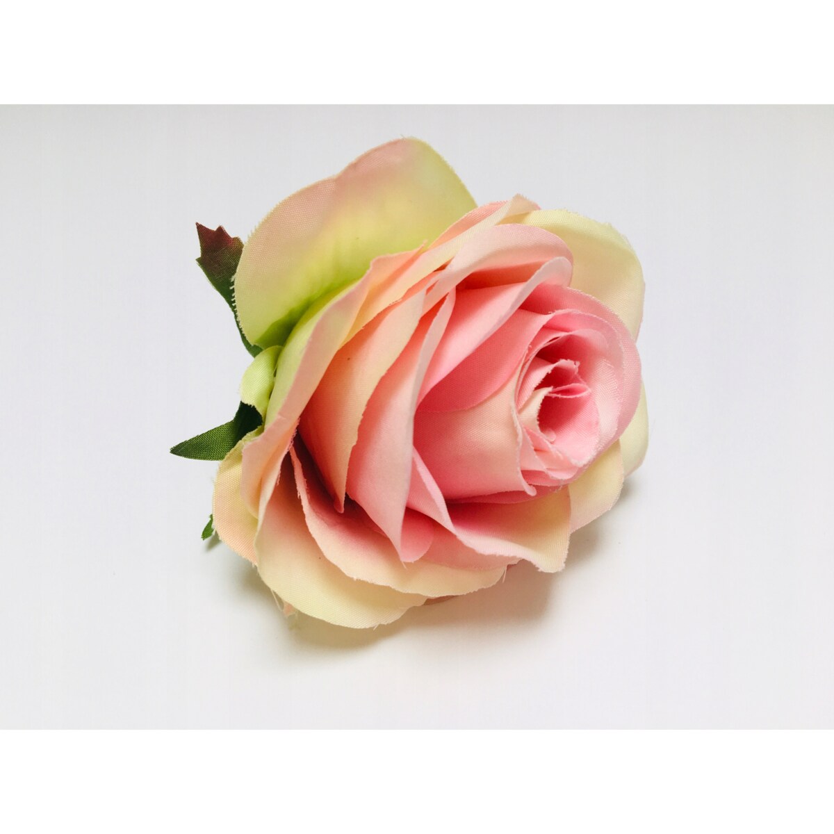 SZTUCZNE KWIATY DO BUKIETU wiązanki stroika RÓŻA RÓŻOWO ZIELONA święta 6szt