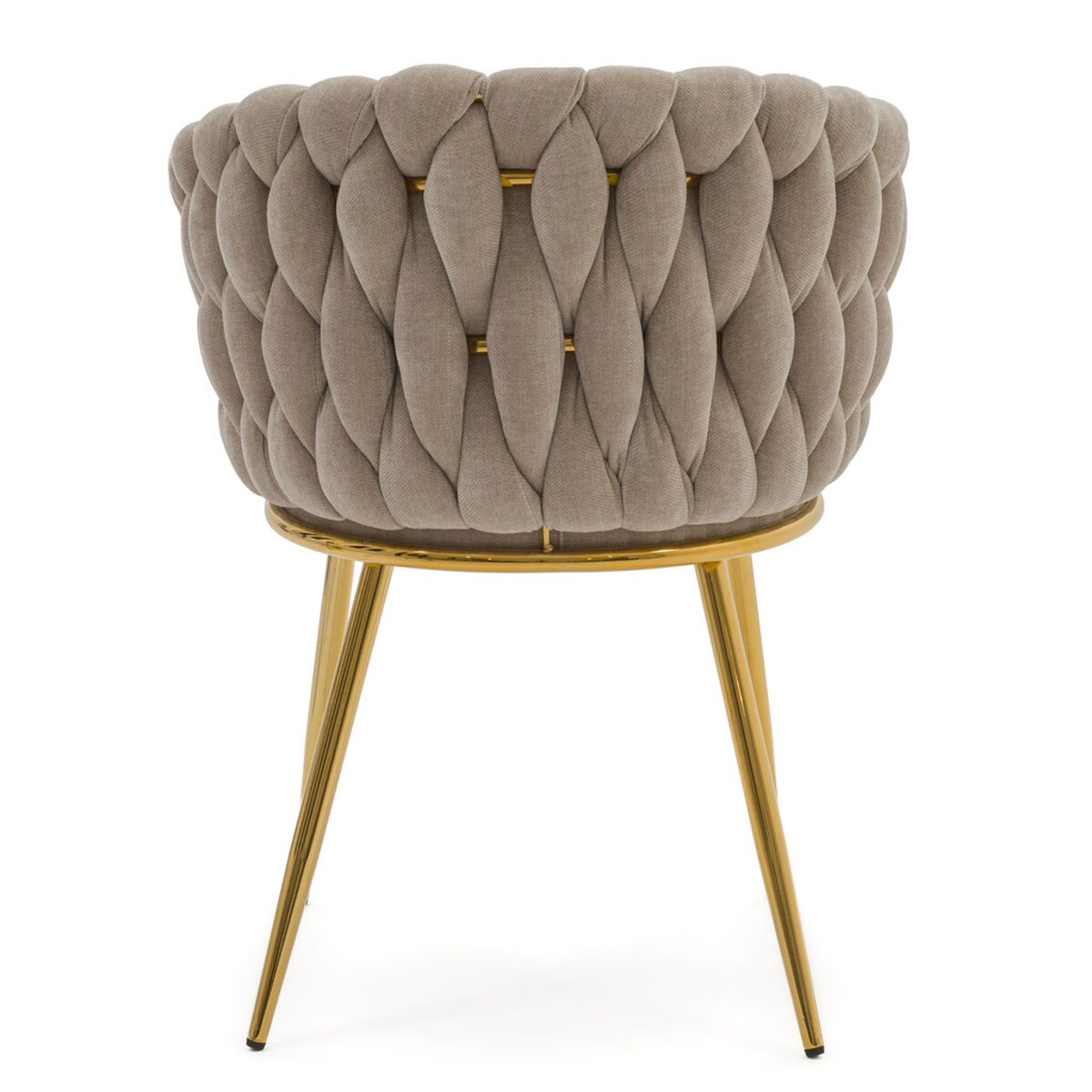 Krzesło tapicerowane tkanina szenilowa ROSA PREMIUM beżowe