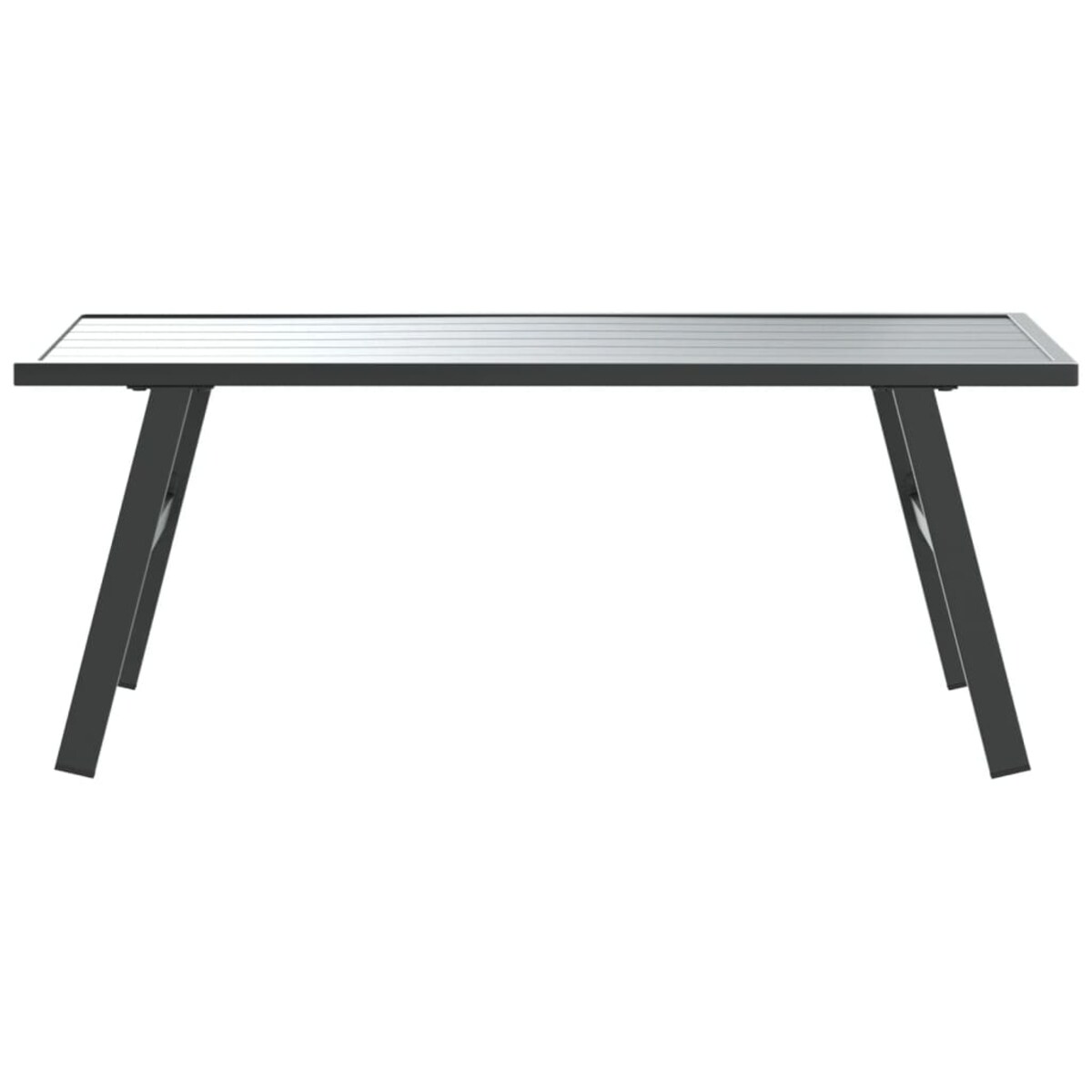 vidaXL Stolik kawowy do ogrodu, czarny, 90x45x35 cm, malowana stal