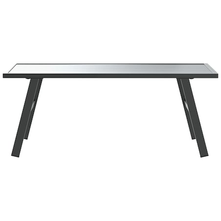 vidaXL Stolik kawowy do ogrodu, czarny, 90x45x35 cm, malowana stal