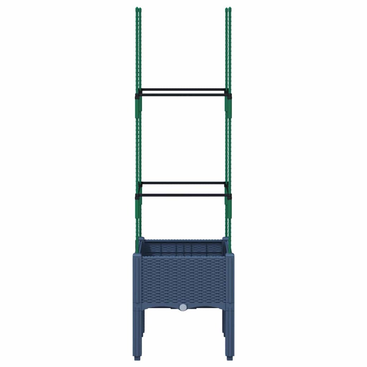 vidaXL Donica ogrodowa z kratką, niebieskoszara, 40x40x142,5 cm, PP