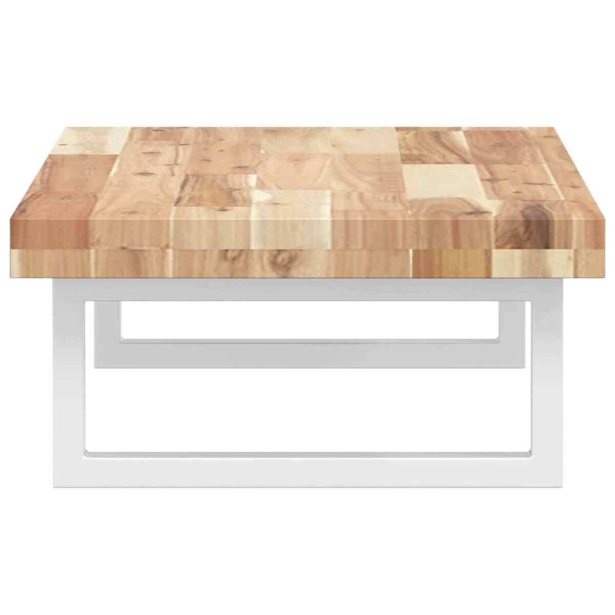 vidaXL Półka ścienna pod umywalkę, stal i lite drewno akacjowe