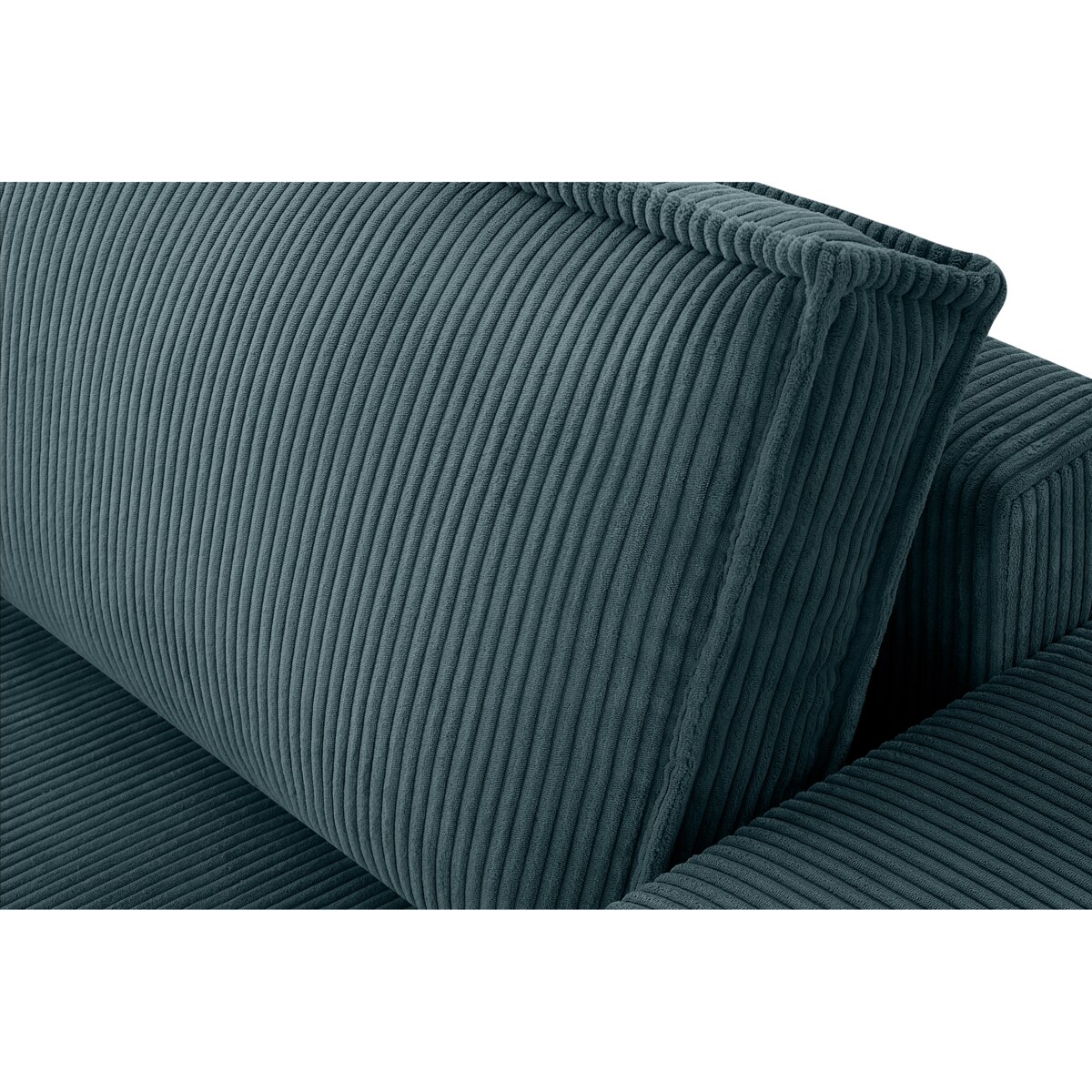KONSIMO NAPI Sofa rozkładana 3-osobowa, sztruks niebieski