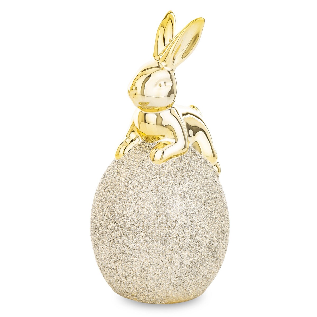 Dekoracja - złoty króliczek na PISANCE 17x8x8 cm