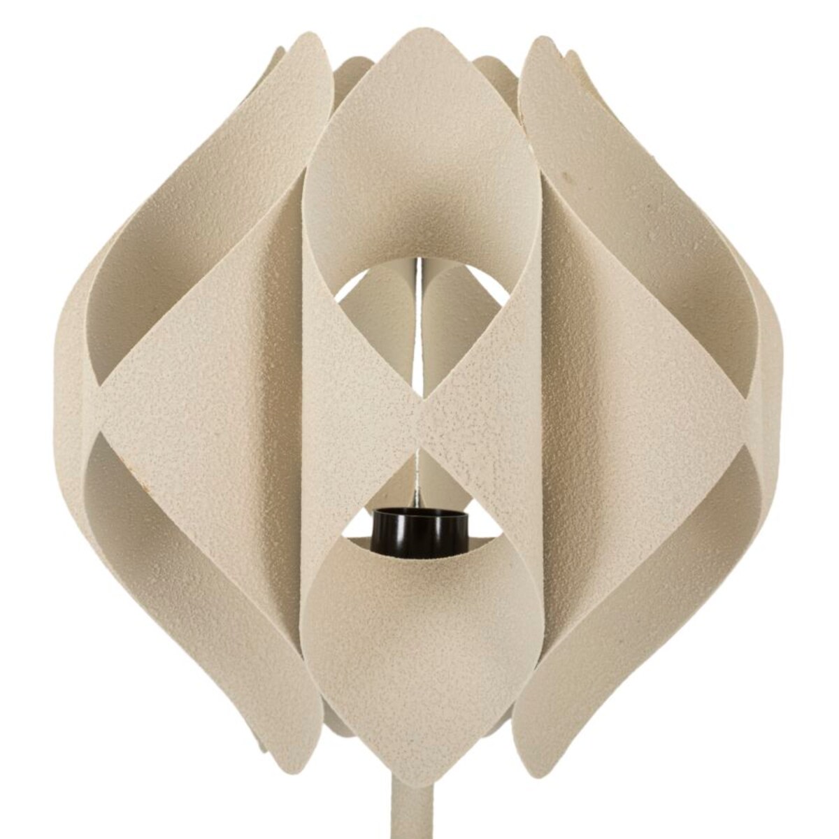 Lampa stołowa Space, kolor kremowy, żelazo, 28 x 28 x 57 cm, 1 x E27, styl nowoczesny, do salonu i sypialni, Mauro Ferretti