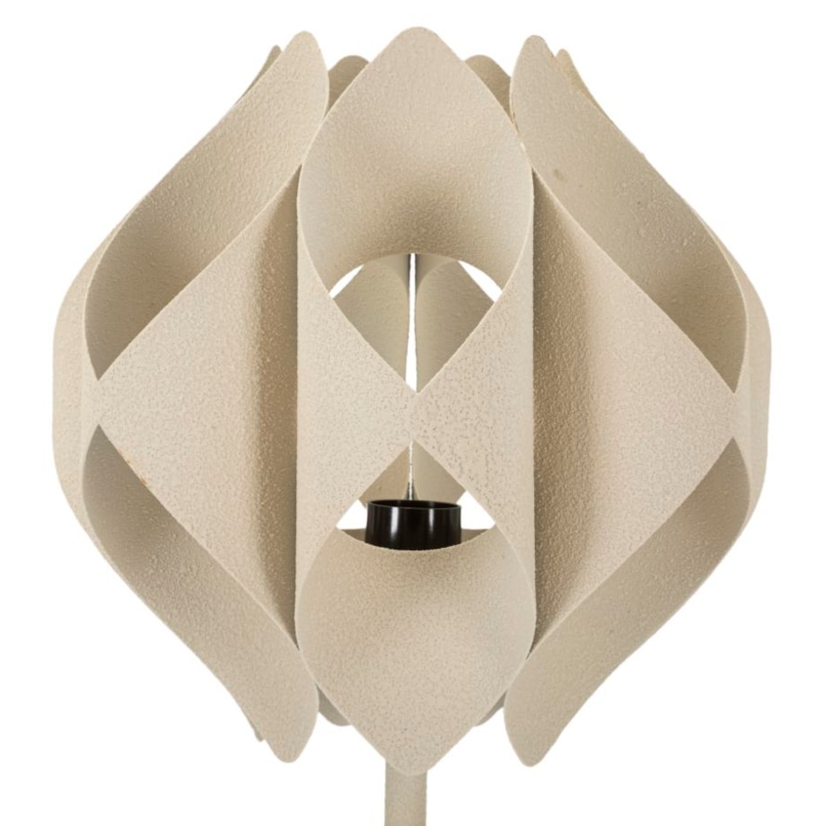 Lampa stołowa Space, kolor kremowy, żelazo, 28 x 28 x 57 cm, 1 x E27, styl nowoczesny, do salonu i sypialni, Mauro Ferretti