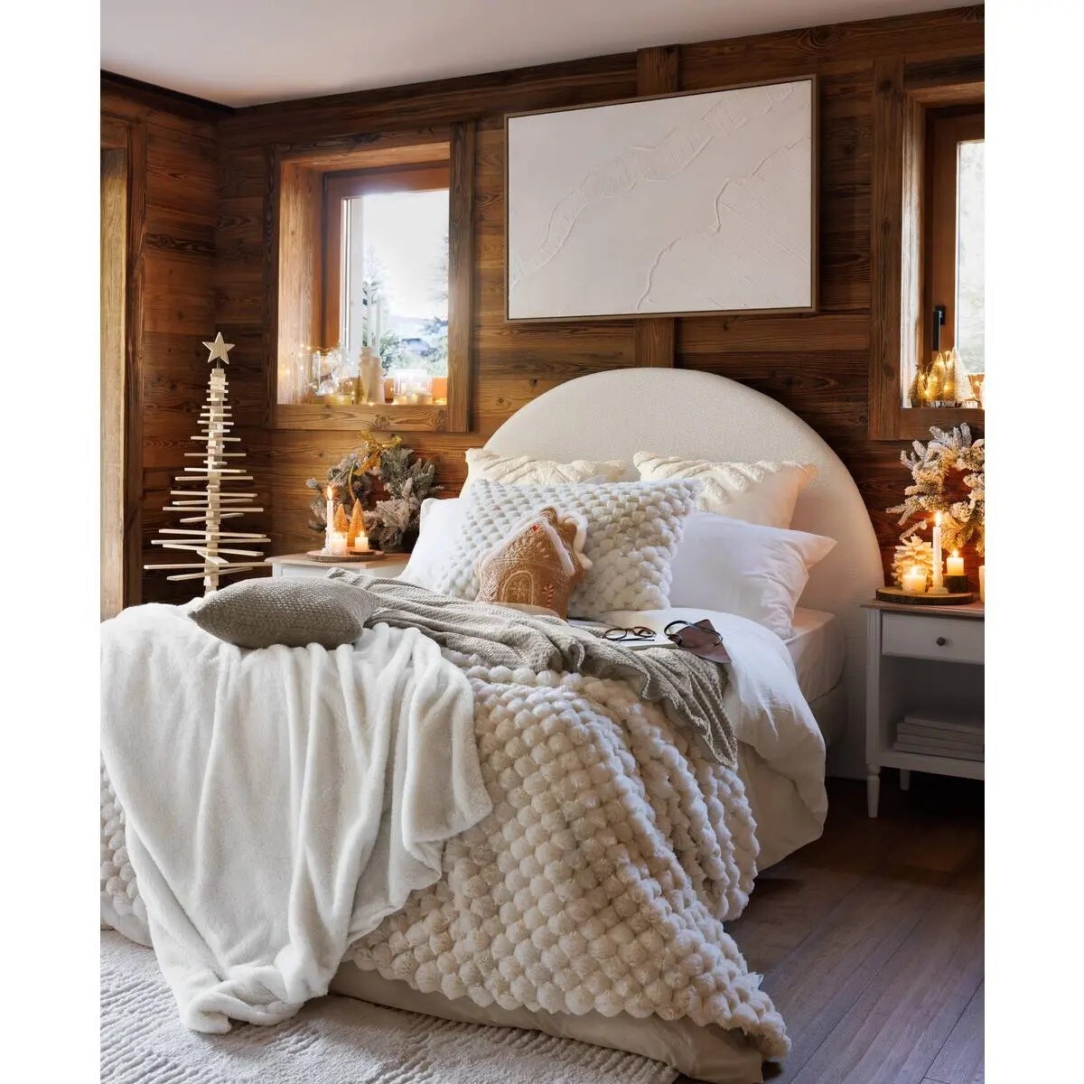 Pled koc pluszowy biały ze srebrną nitką 130x180 cm