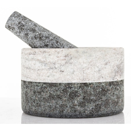 Moździerz kuchenny marmurowy dwukolorowy Ø 14x7 cm BICOLORE