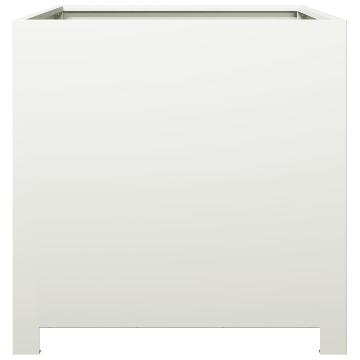 vidaXL Donica ogrodowa, biała, 50x50x50 cm, stalowa