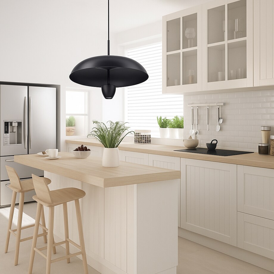 LAMPA WISZĄCA ALUMINIOWA VESPERA CZARNA