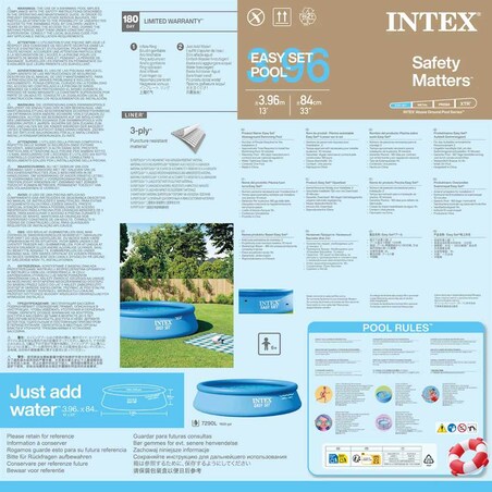 Intex Basen Easy Set, 396 x 84 cm, 28143NP