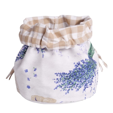 Chlebaczek z motywem lawendy Lavender & Beige Gingham