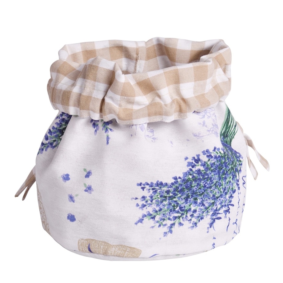 Chlebaczek z motywem lawendy Lavender & Beige Gingham