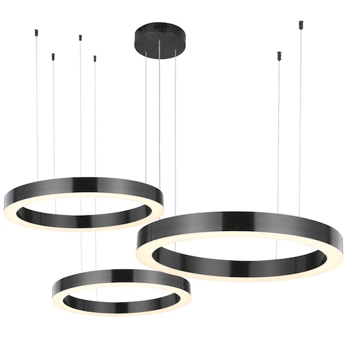 Pierścienie podwieszane Circle ST-8848-40+60+80 black Step LED 279W 3000K czarne