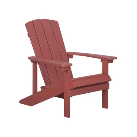 Krzesło ogrodowe z podnóżkiem czerwone ADIRONDACK