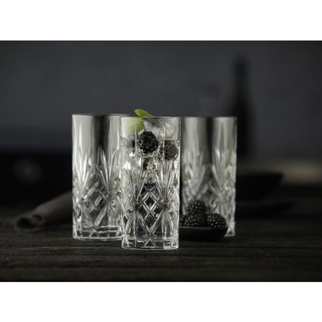 Szklanki wysokie ze szkła kryształowego Melodia 360 ml 6 sztuk 916105