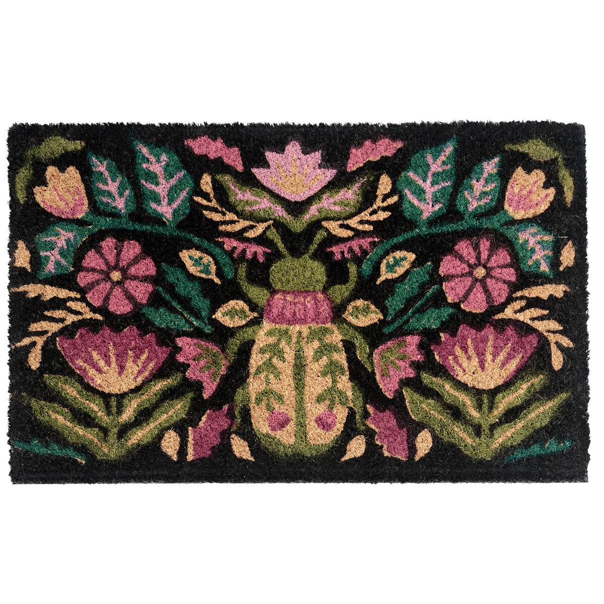 Wycieraczka SELAWIK Kolorowy 45 x 75 cm Kwiat Włókno kokosowe