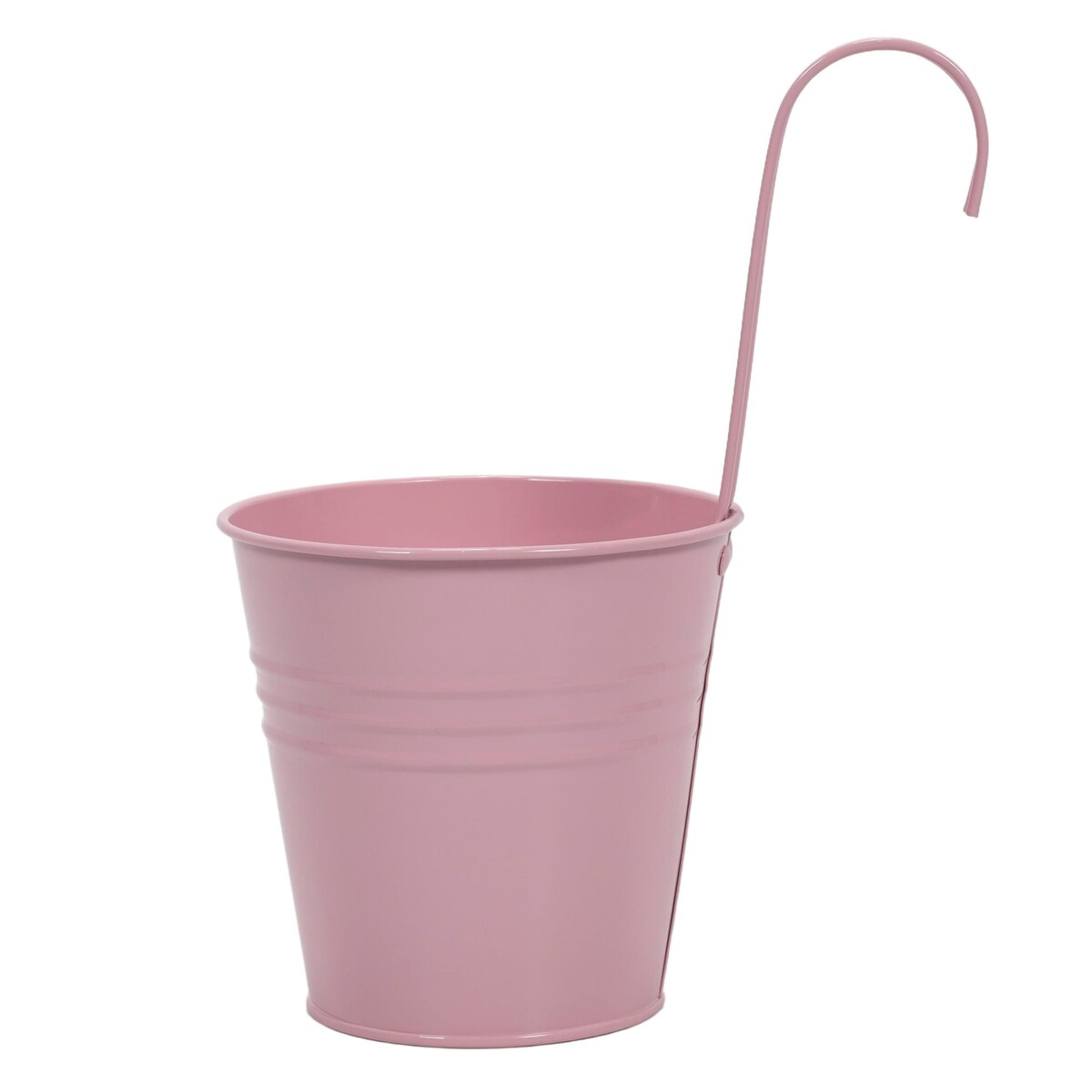 Cynkowa osłonka na doniczkę z hakiem, 13 x 13,5 cm