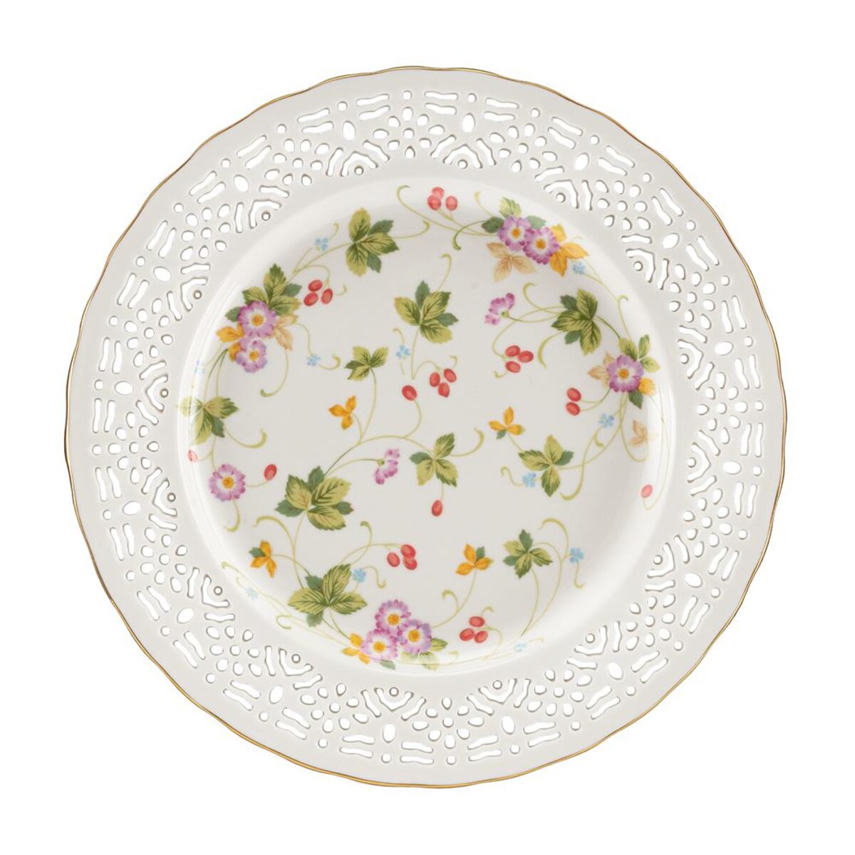 VILLA ITALIA Talerzyk deserowy ażurowy dekorowany 19 cm WALENCJA Ivory