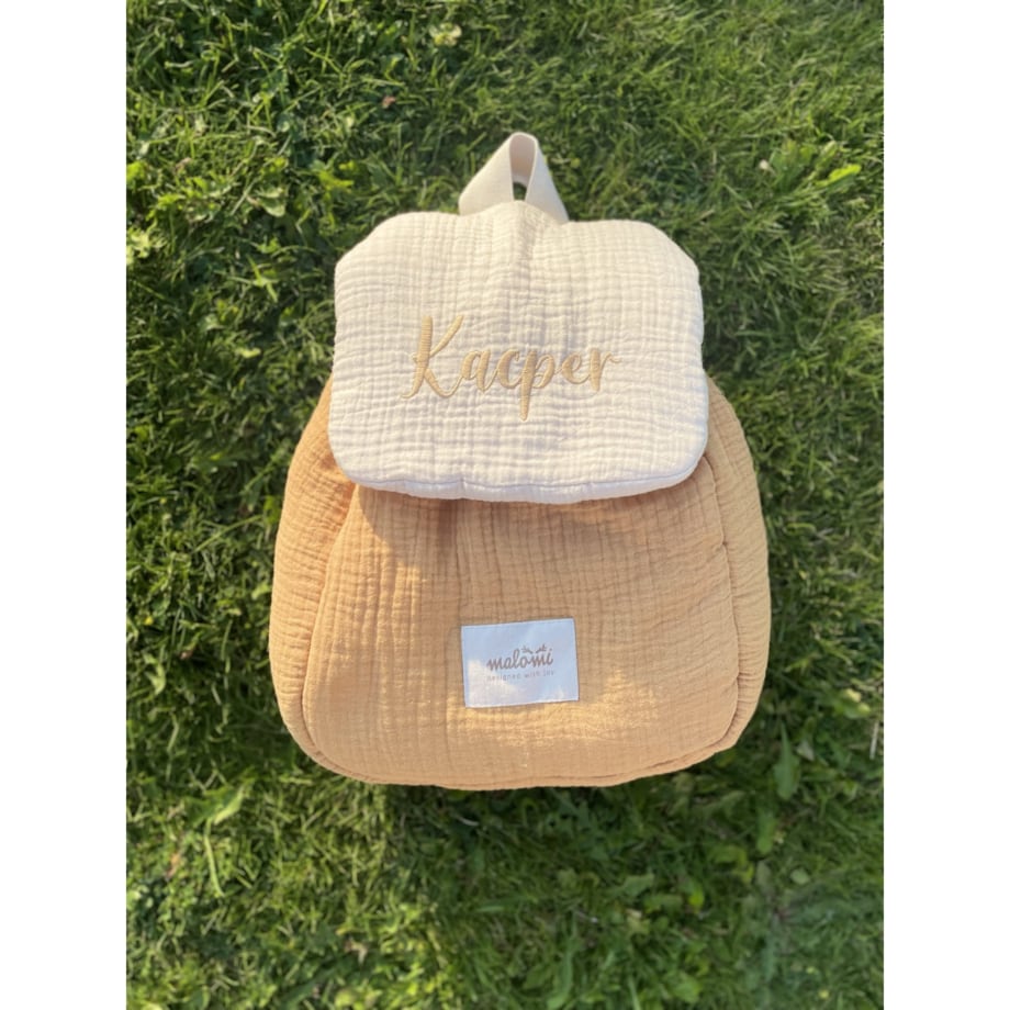 Plecak muślinowy camel