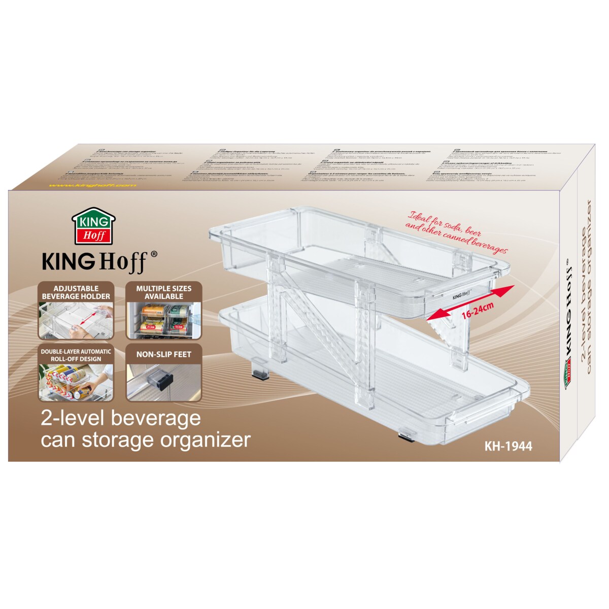 Organizer do przechowywania puszek 2-poziomowy na puszki KINGHOFF