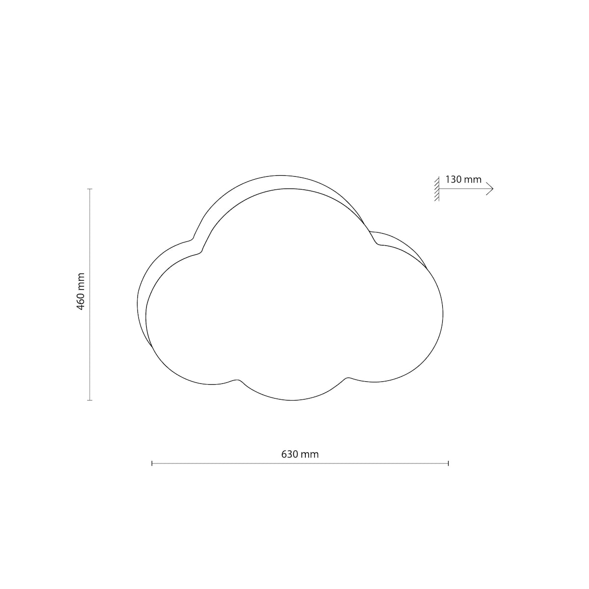 Lampa sufitowa chmura Cloud 6071 TK Lighting dziecięca z tkaniny różowa
