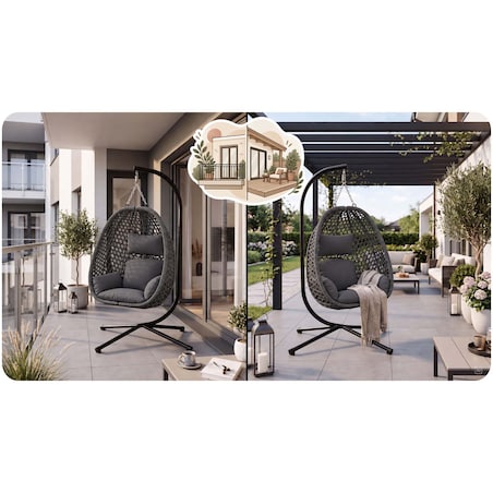 Fotel wiszący ogrodowy kokon do ogrodu na taras balkon Sofotel Veneziana 290602