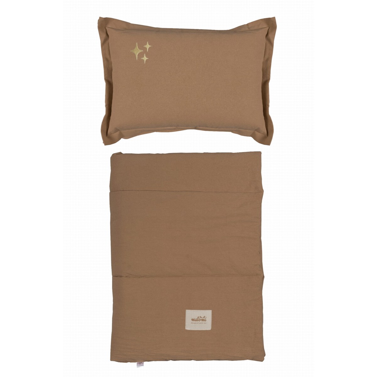 Pościel washed cotton z wypełnieniem Stars camel - L