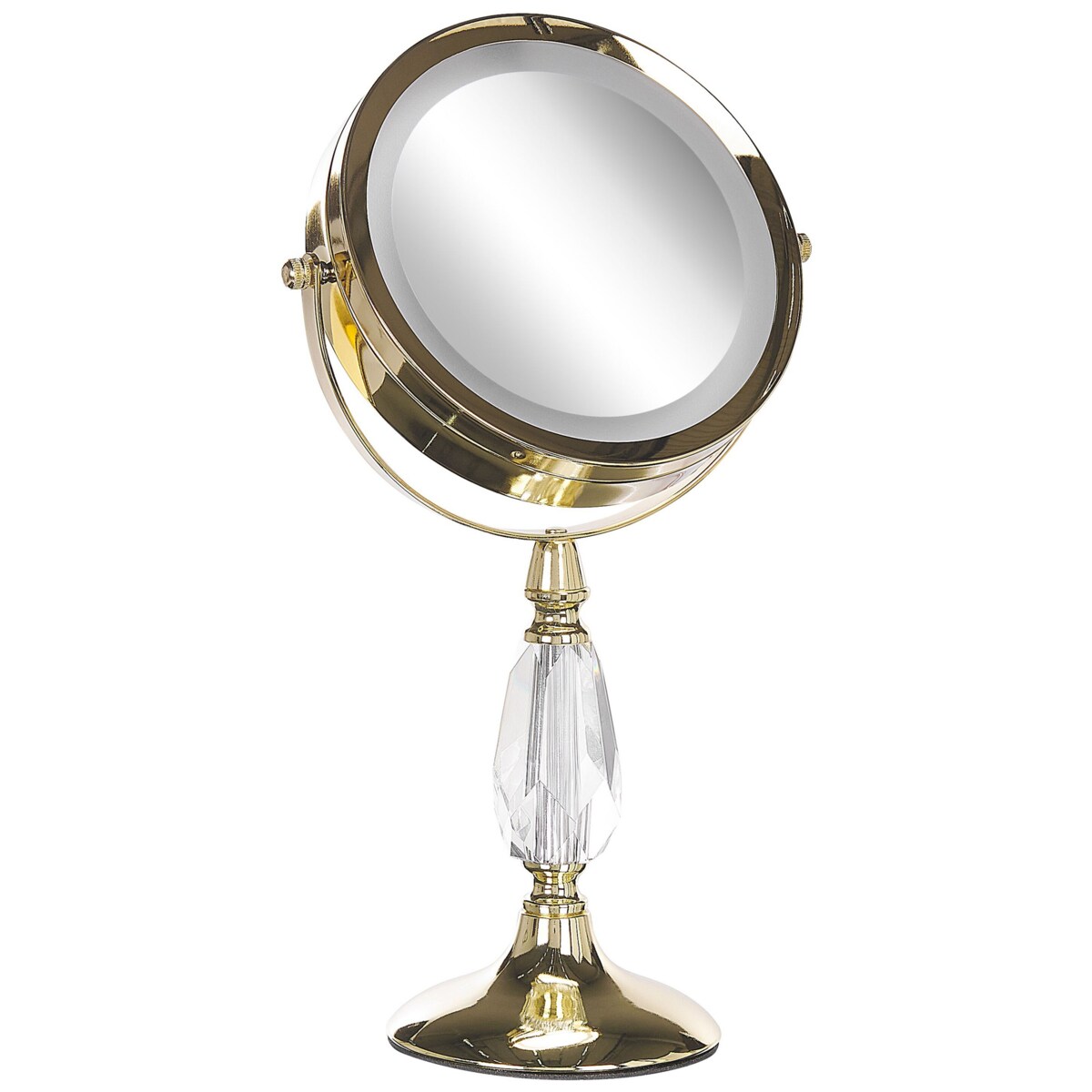 Lusterko kosmetyczne LED ø 18 cm złote MAURY