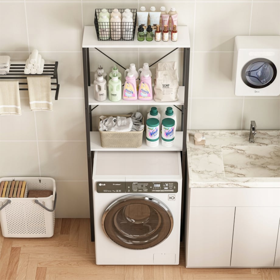 Regał Szafka Łazienkowa Nad Toaletę Pralkę Loft Industrialny Półki 160 Cm