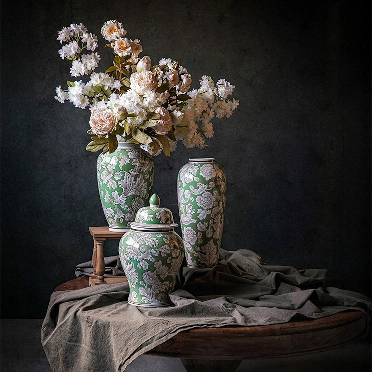 WAZON PODŁOGOWY DUŻY WYSOKI DŁUGI RETRO LOFT CERAMICZNY DO DOMU NA KWIATY