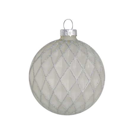 Zestaw 35 bombek FROSTFALL Szkło Szary